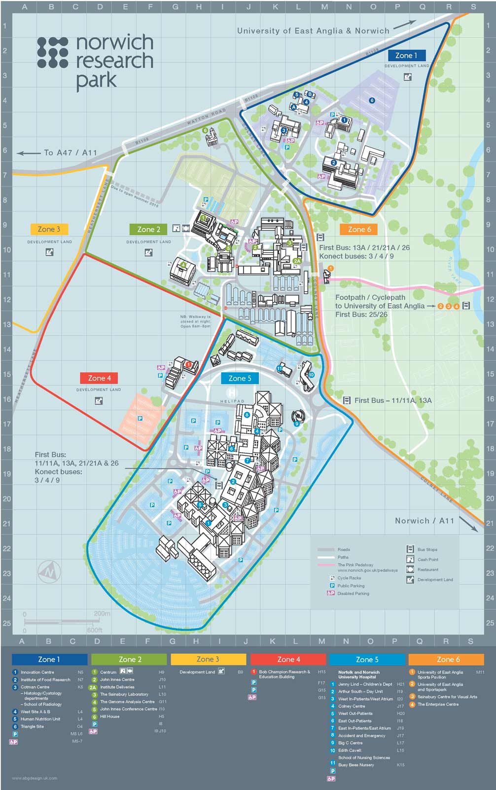 Wayfinding & signage, Norwich Research Park | ABG