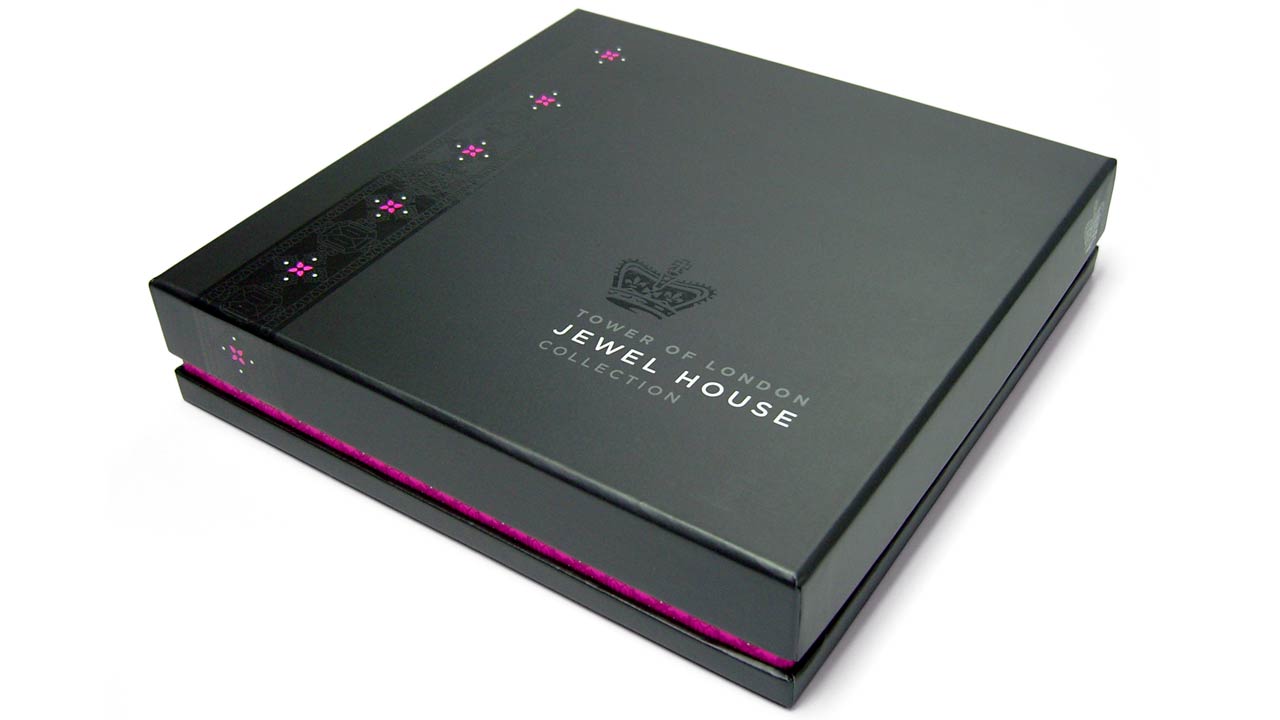 Branded Tower of London Jewel House Collection jewellery packaging