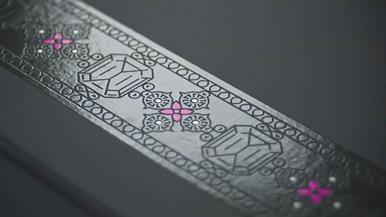 Pattern close up for Jewel House shop brand packaging