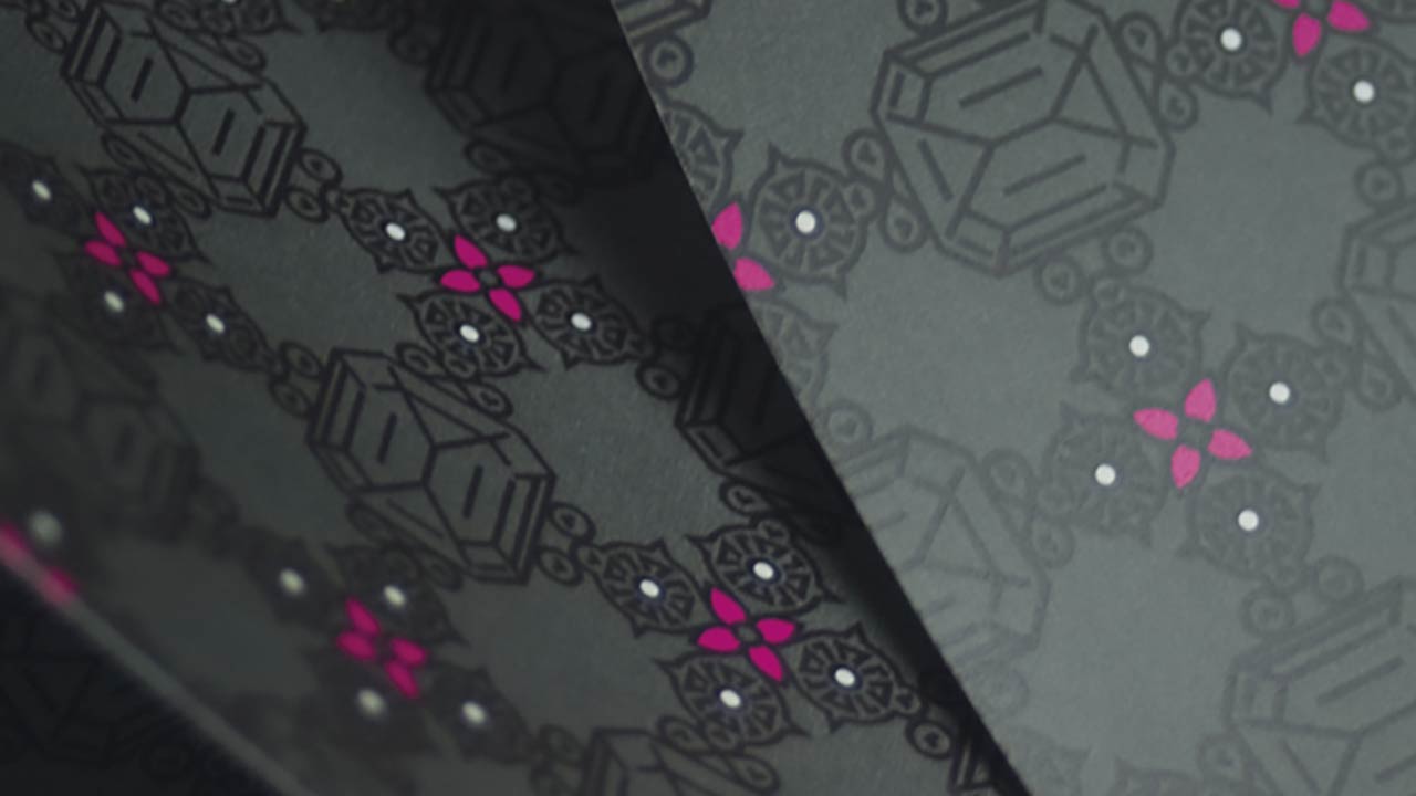 Pattern close up for Jewel House shop brand packaging