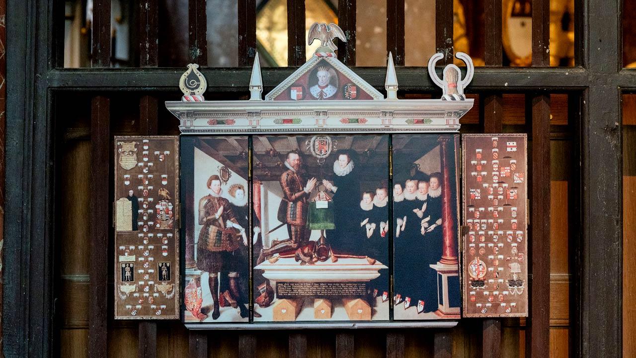 St Mary's Church miniature display version of the 400-year-old St John polyptych