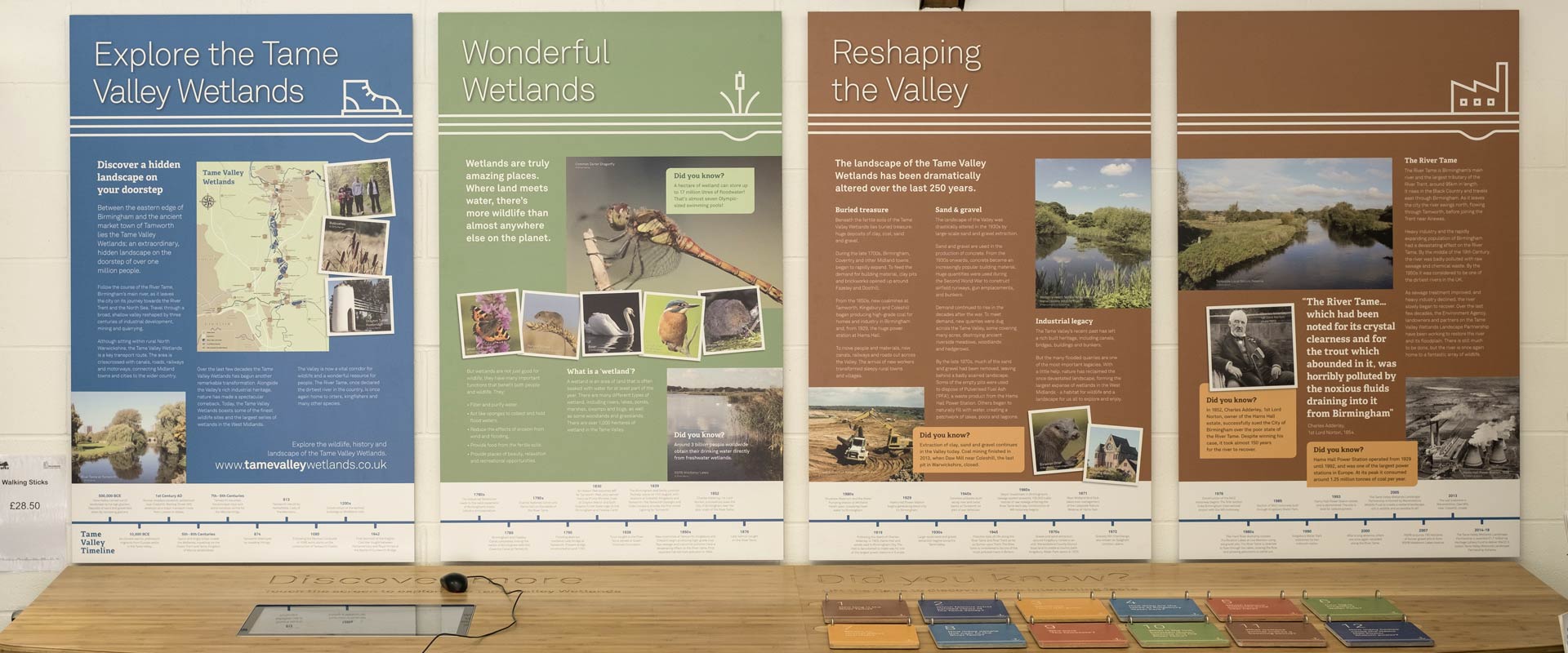 Tame Valley Wetlands interpretation design and discovery exhibit