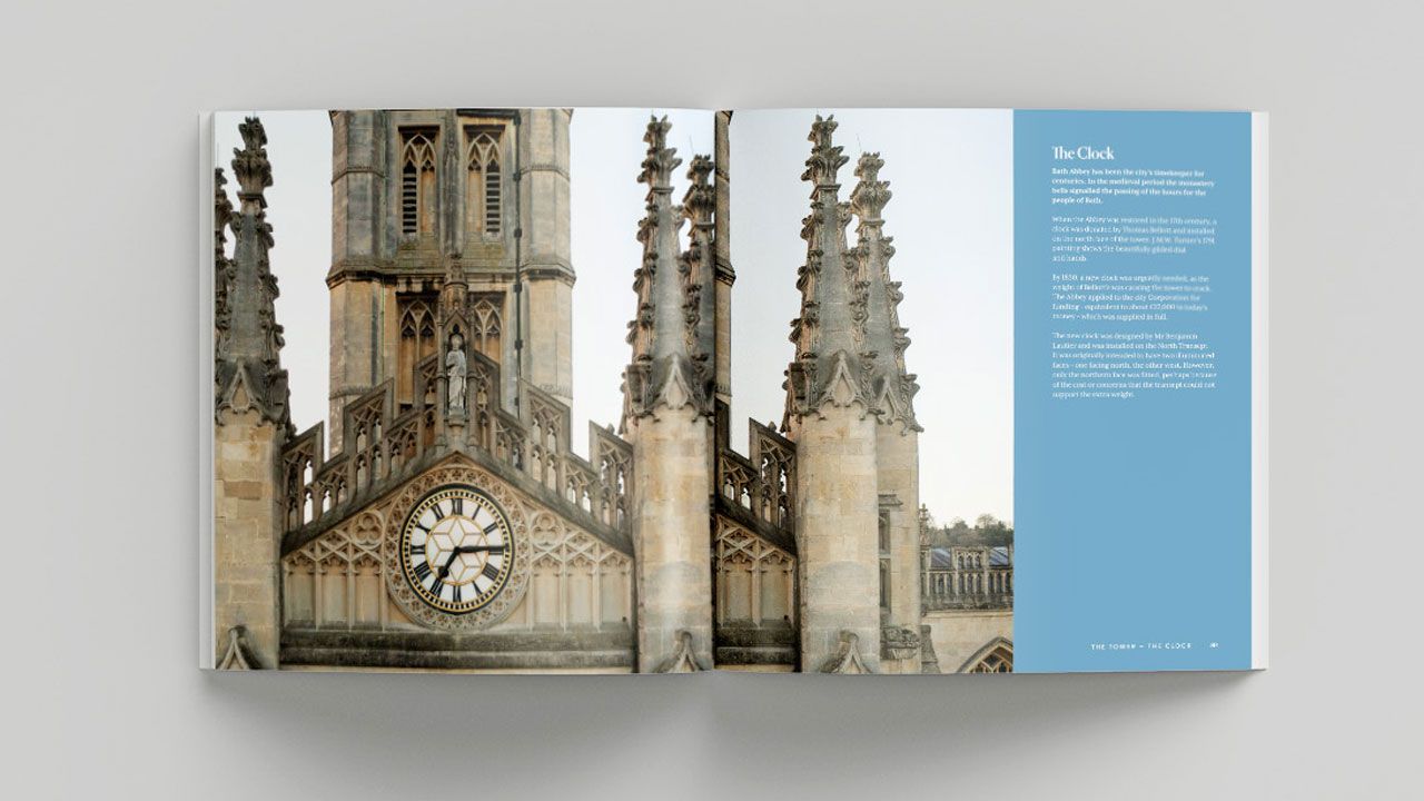 Bath Abbey guidebook The Clock pages