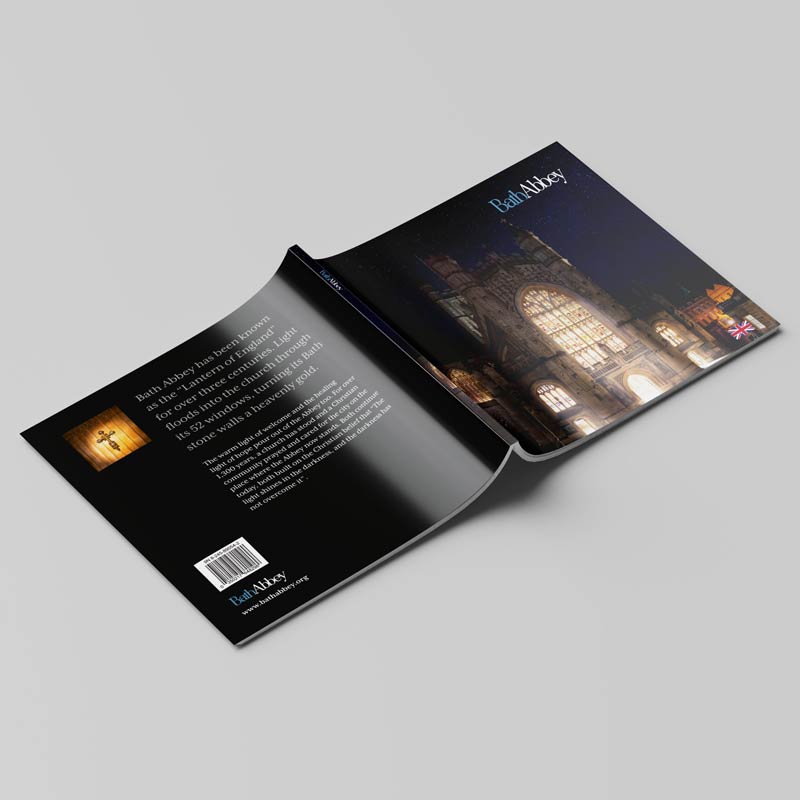 Bath Abbey guidebook front and back covers