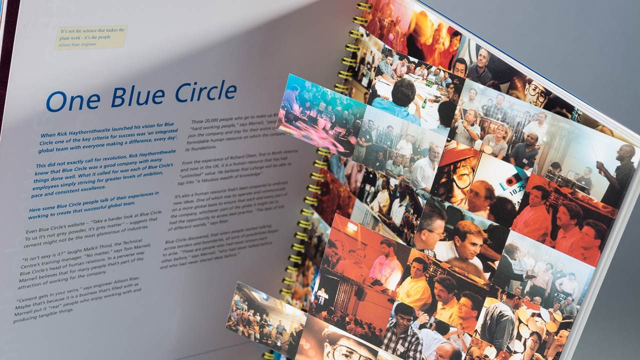 Blue Circle book 'One Blue Circle' pages