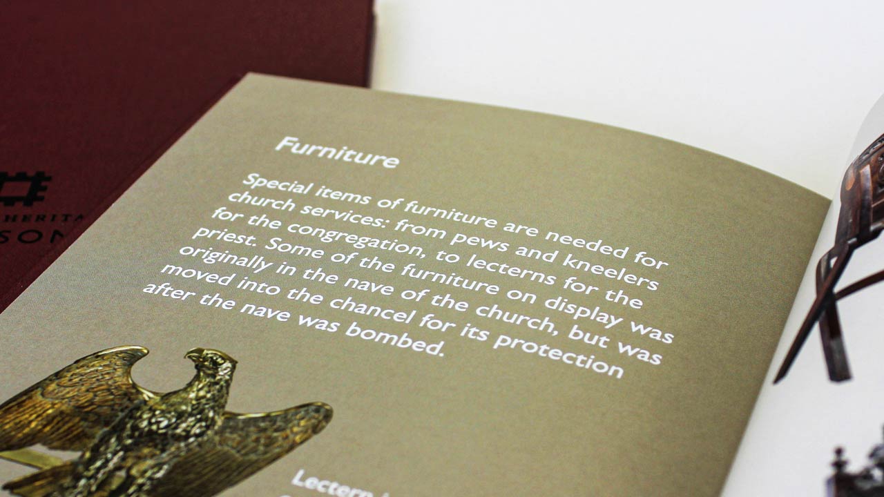 Royal Garrison Church book Furniture page