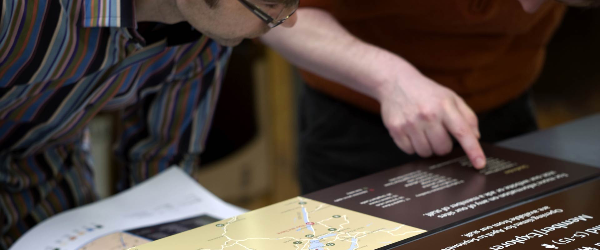Historic Scotland visitors reading map and guide