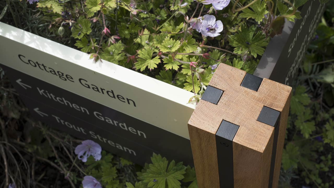 Chatsworth House top of signpost detail