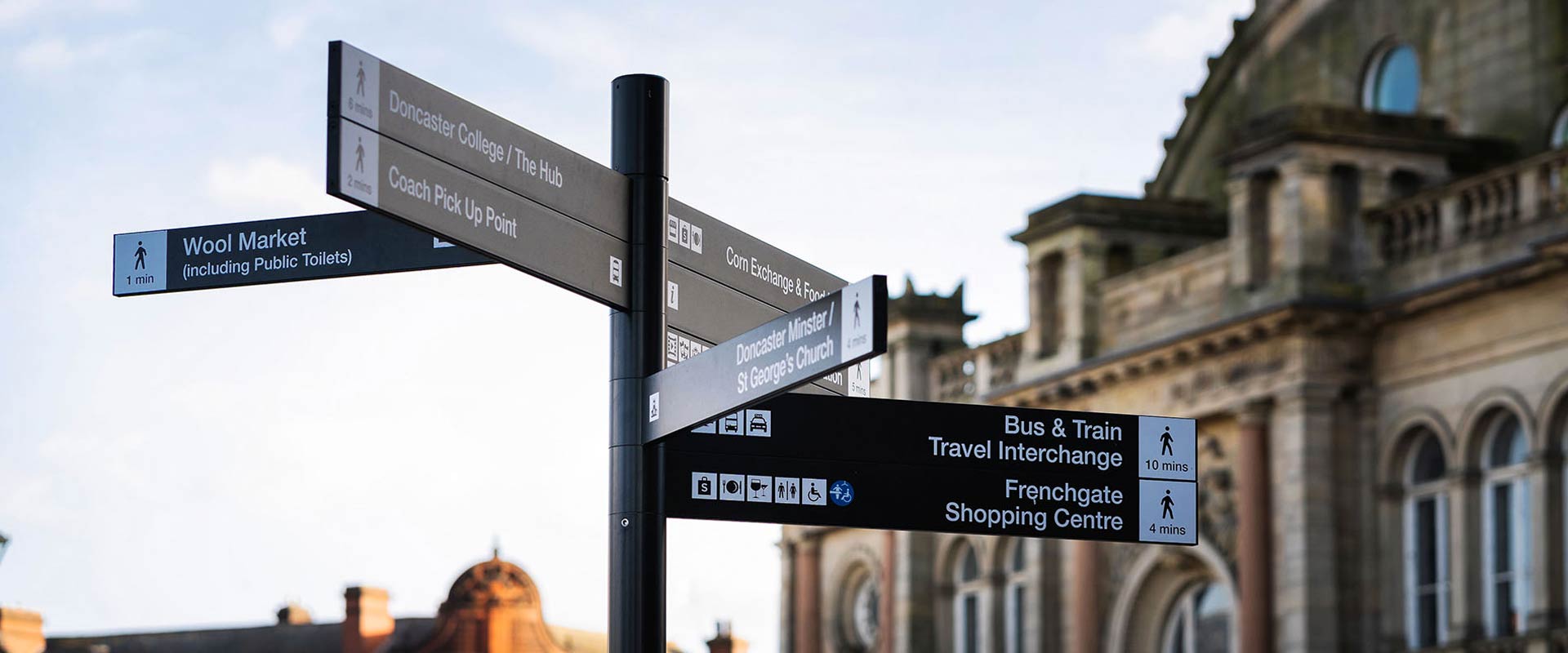 Doncaster city signpost