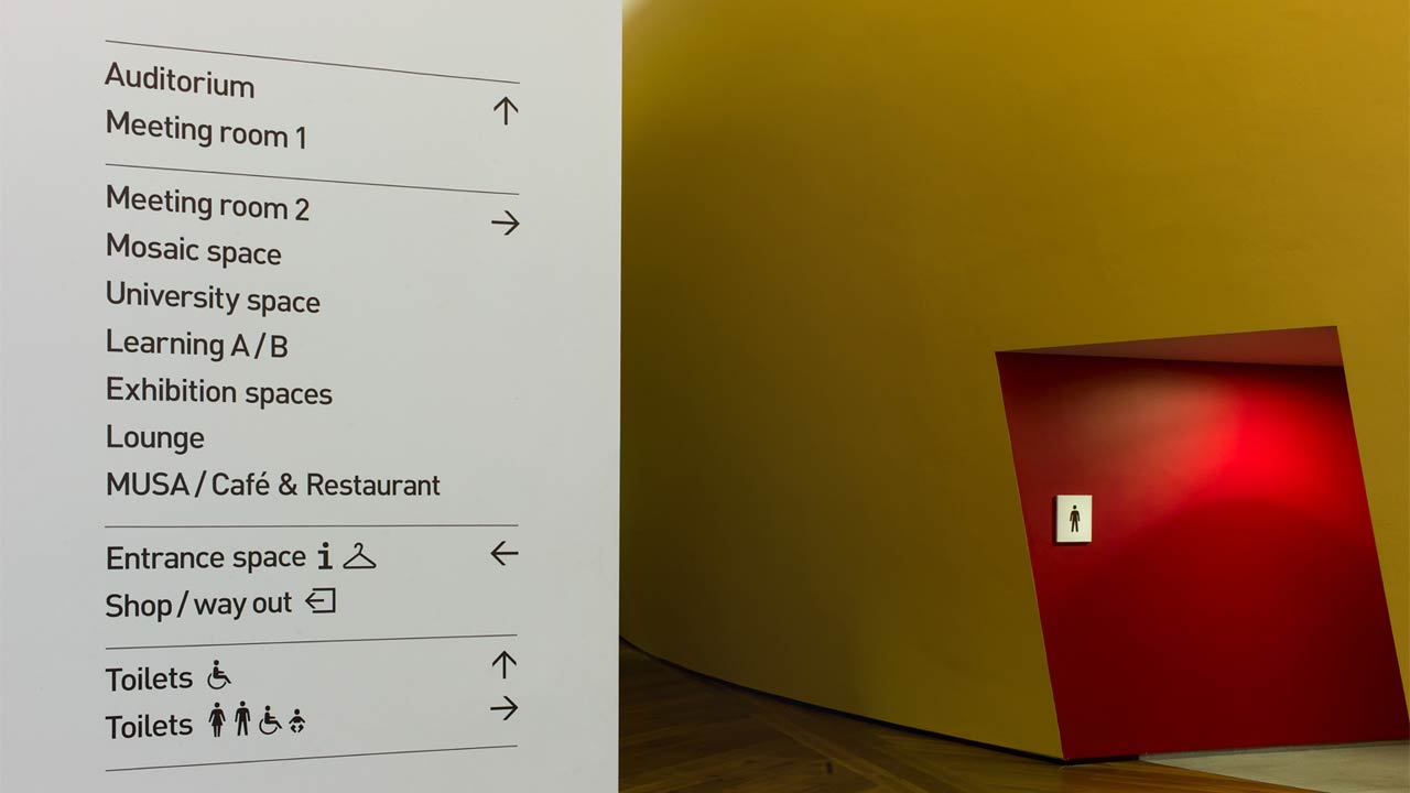 Firstsite interior wall signage