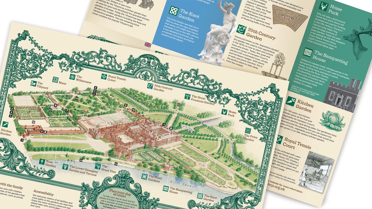 Hampton Court Palace map leaflet