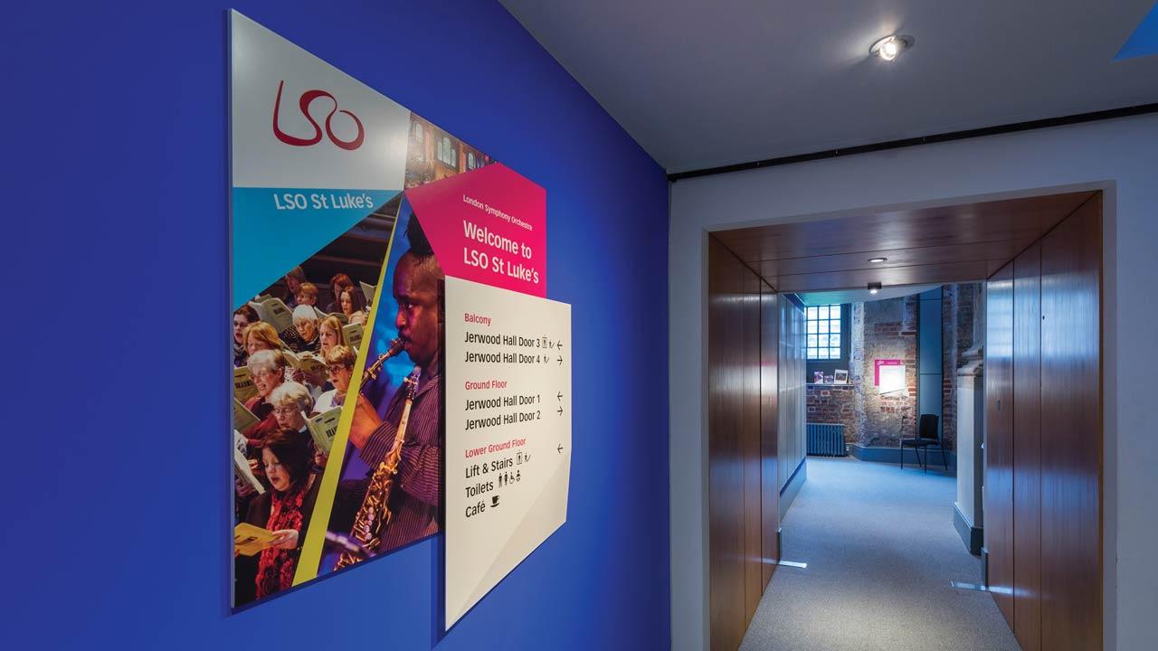 LSO St Luke's signage and wayfinding