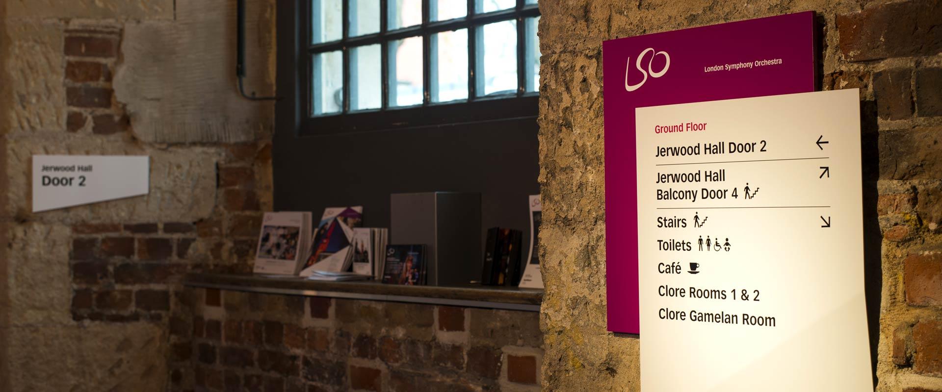 LSO St Luke's visitor signage