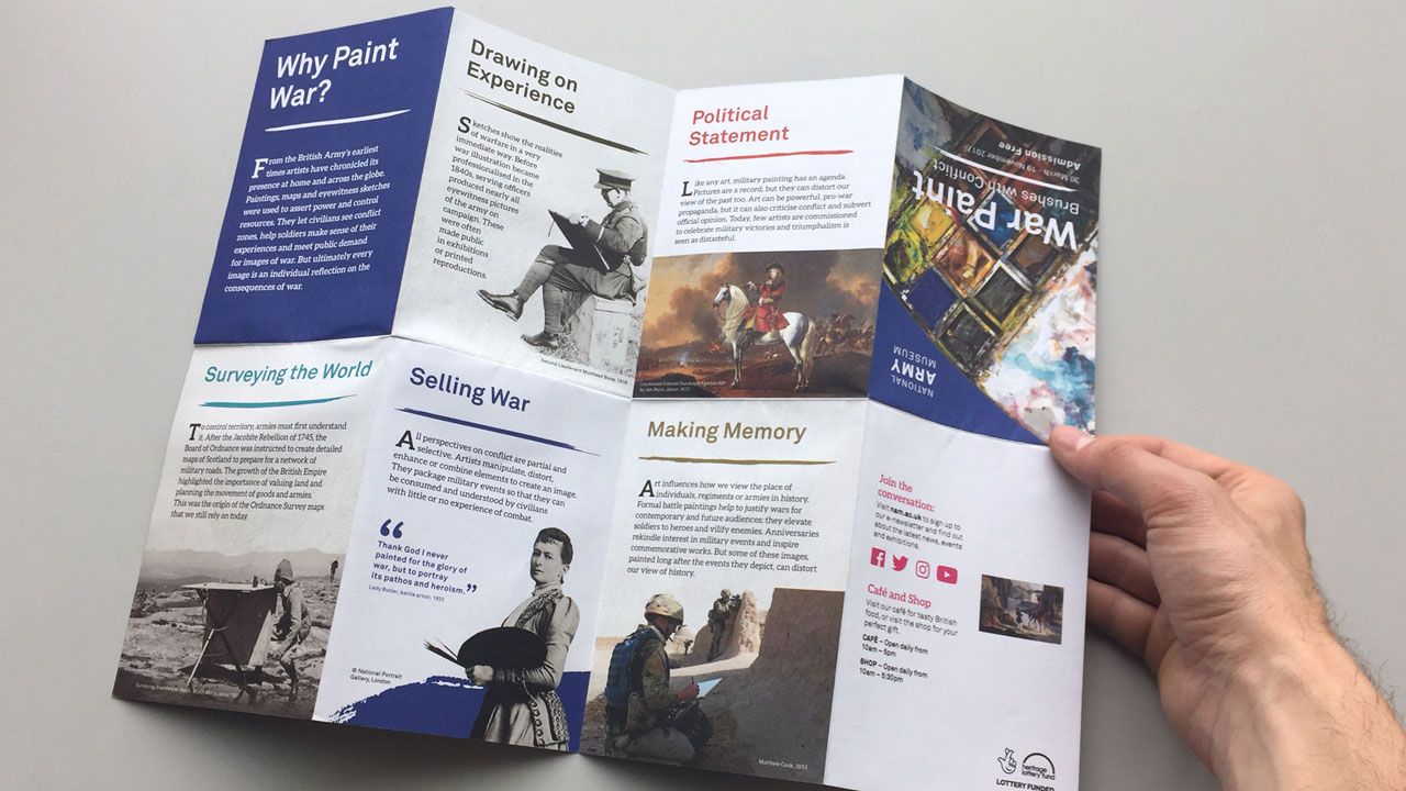 National Army Museum - War Paint: Brushes with Conflict folding leaflet