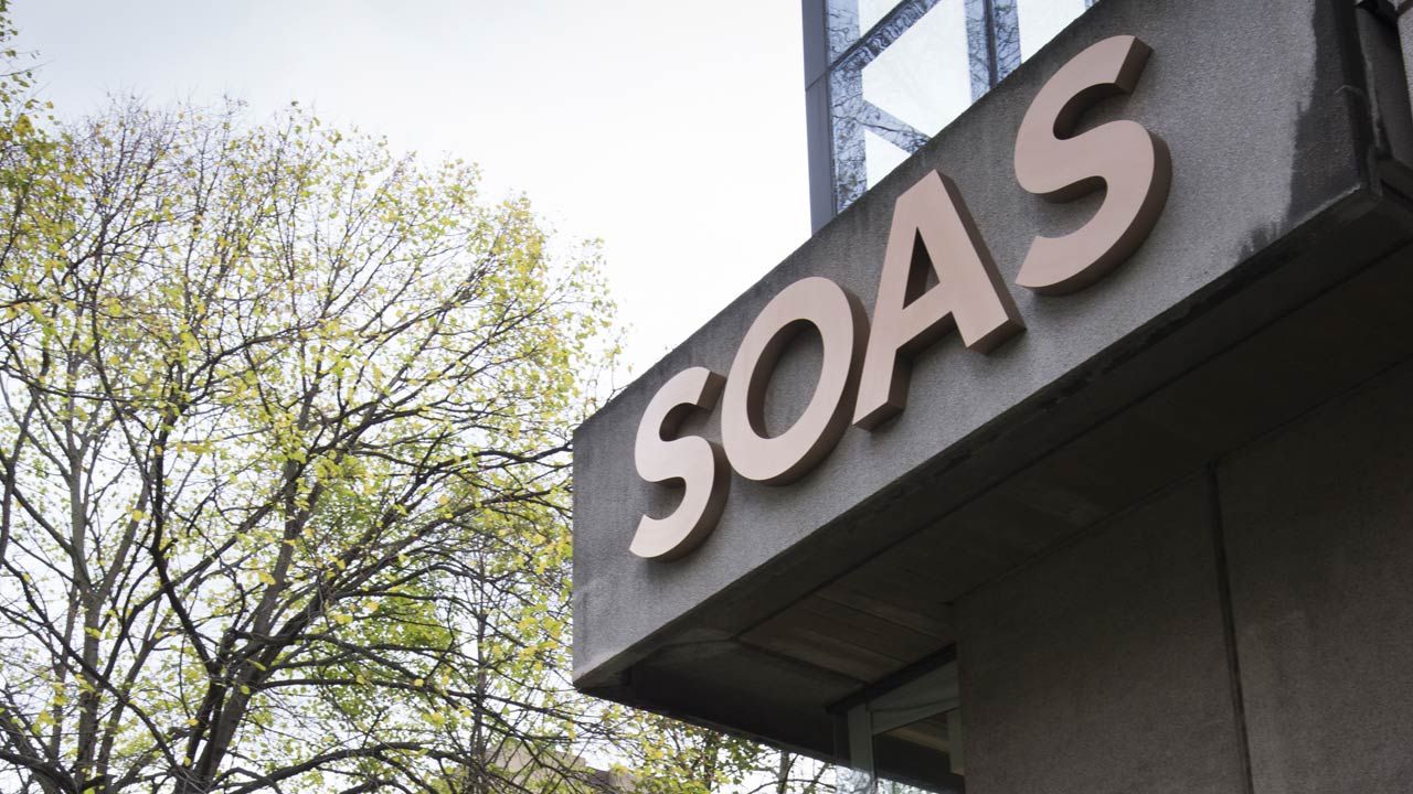 SOAS University building sign