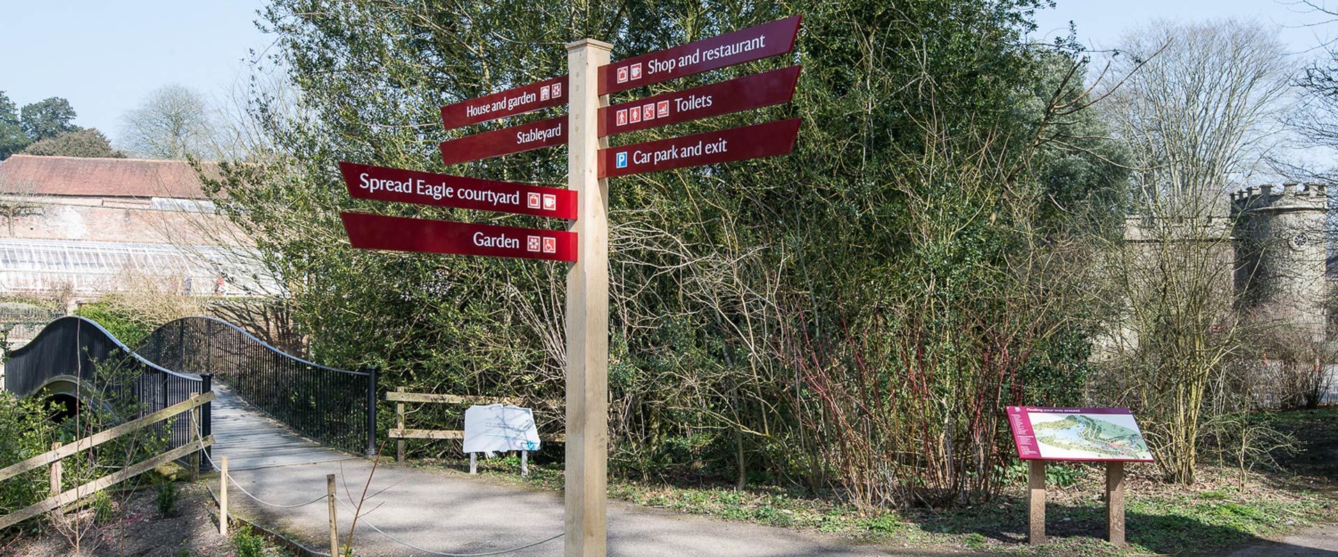 National Trust Stourhead visitor signposting and map