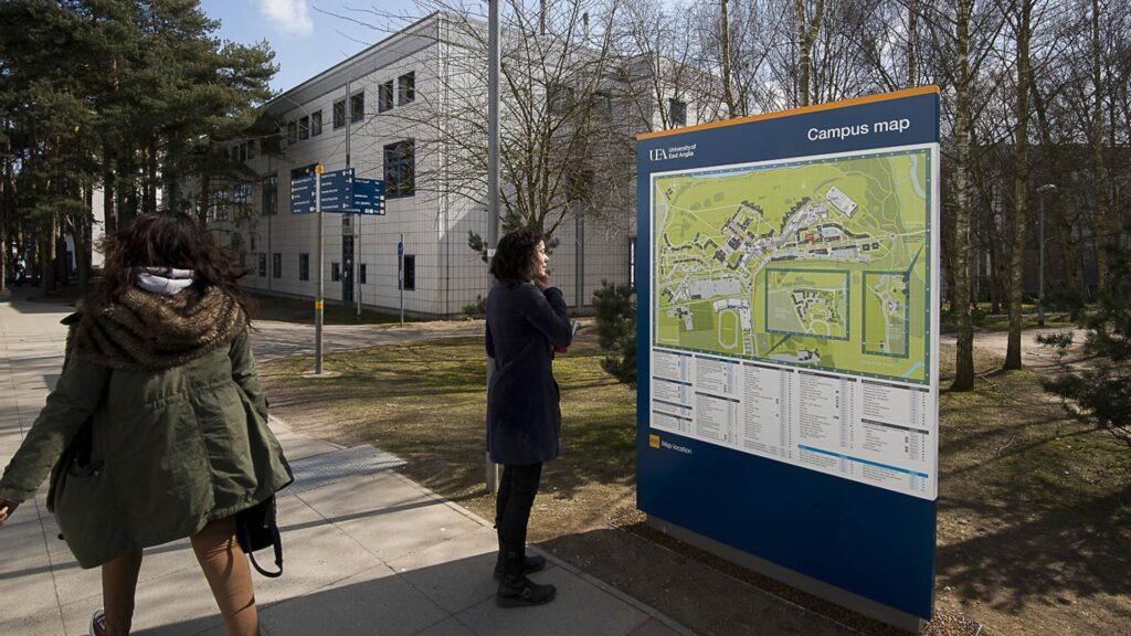 UEA Campus Map Signage