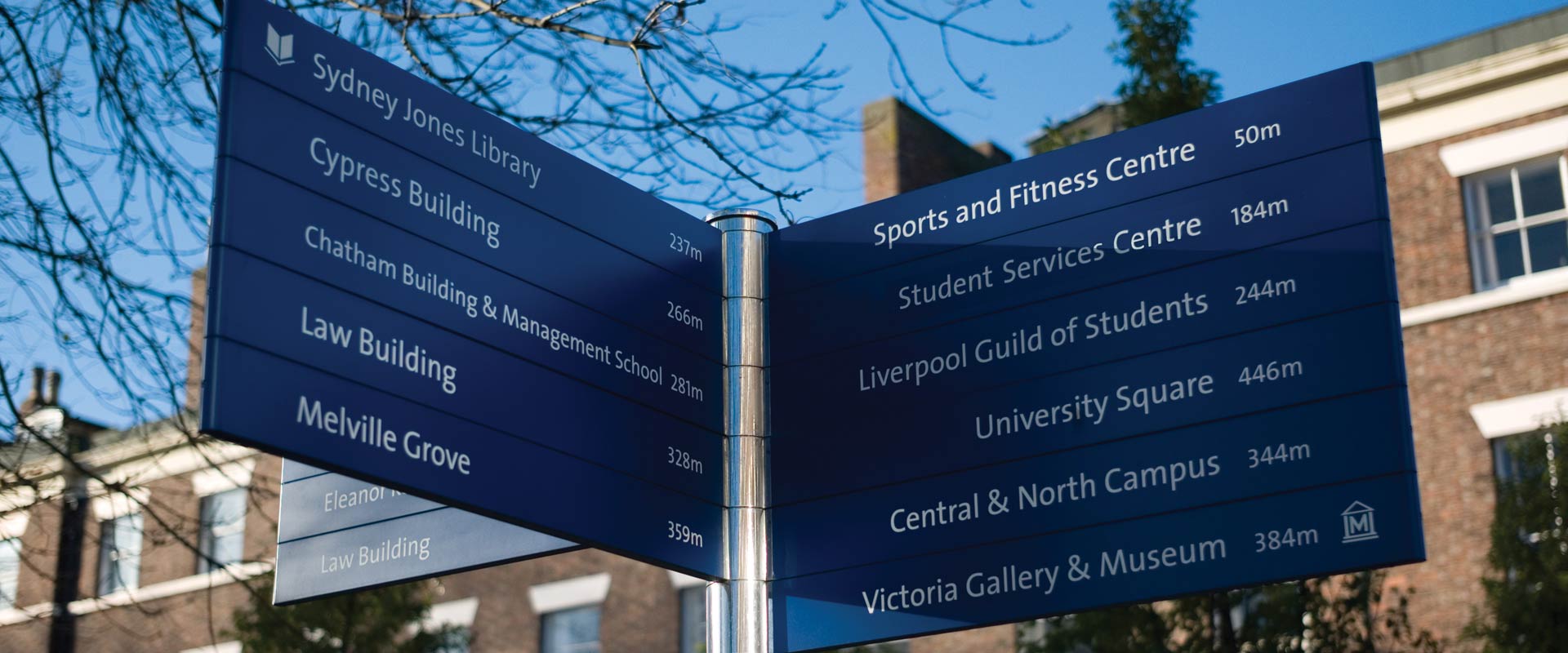 University of Liverpool signpost