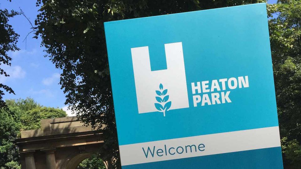 Heaton Park welcome signage