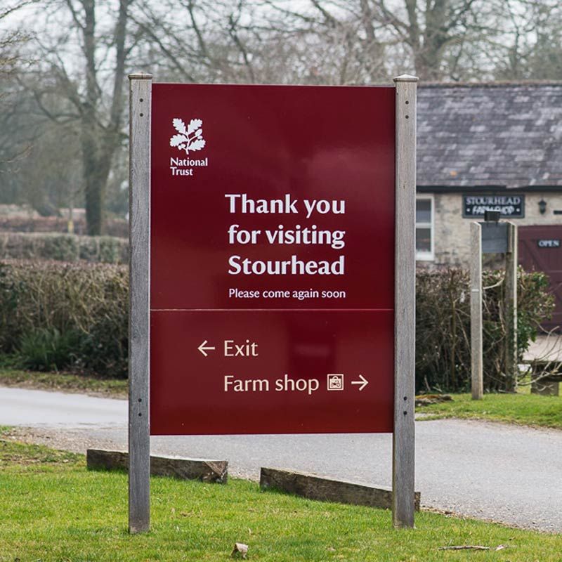 National Trust Stourhead signage - Thank you for visiting