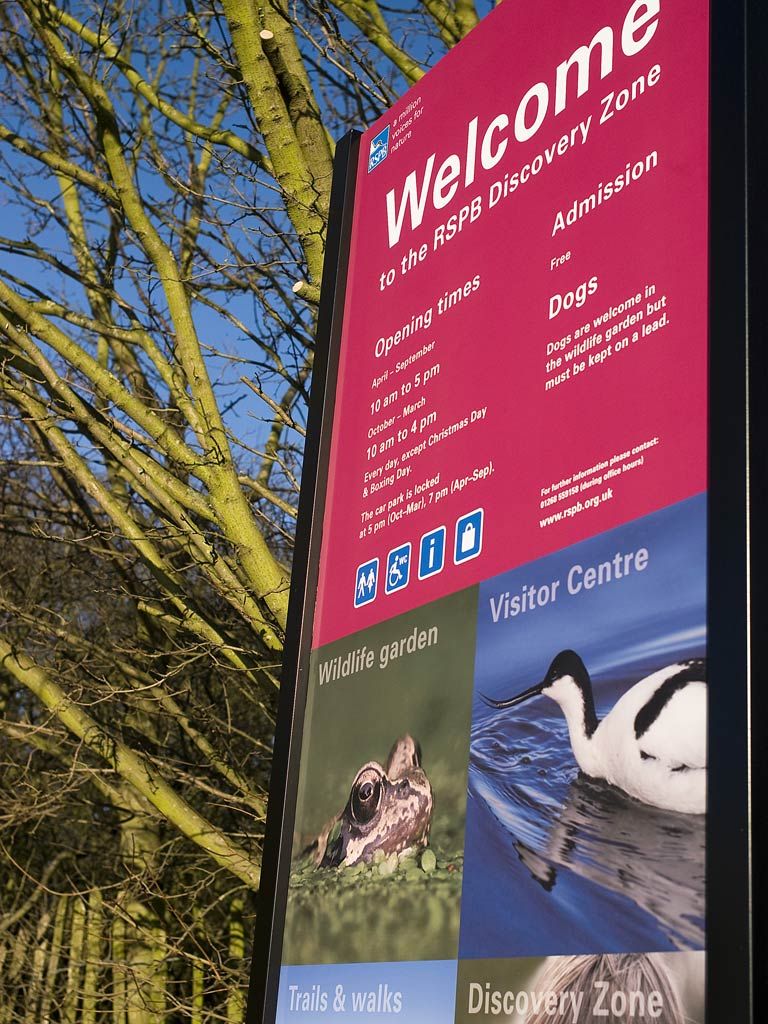 Newport Wetlands welcome signage