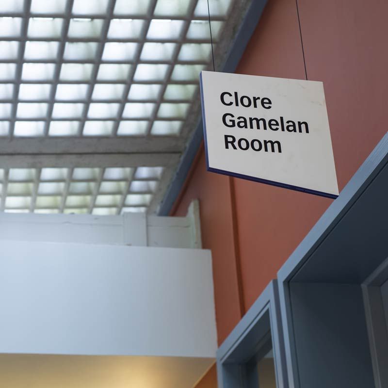 LSO St Luke's Clore Gamelan Room signage