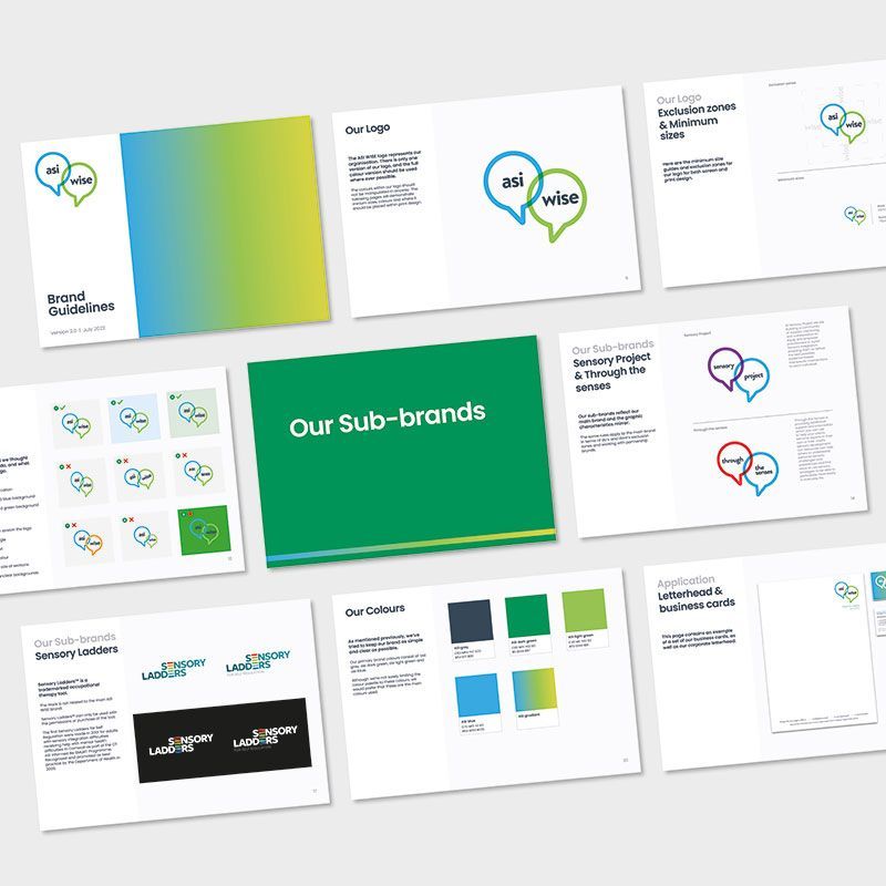 ASI Wise brand guideline pages