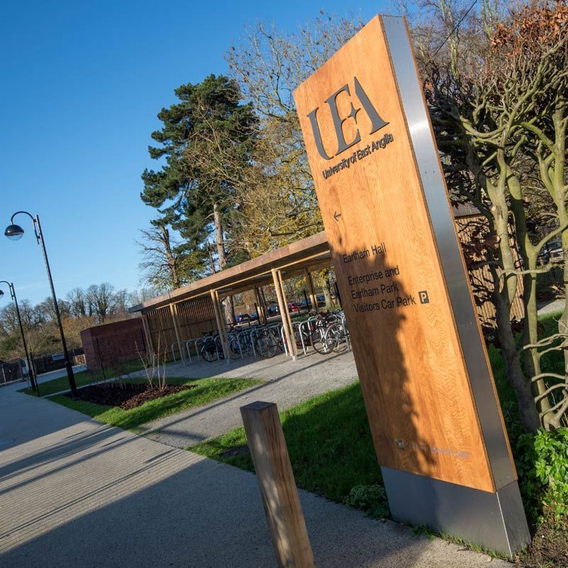 UEA The Enterprise Centre exterior signage