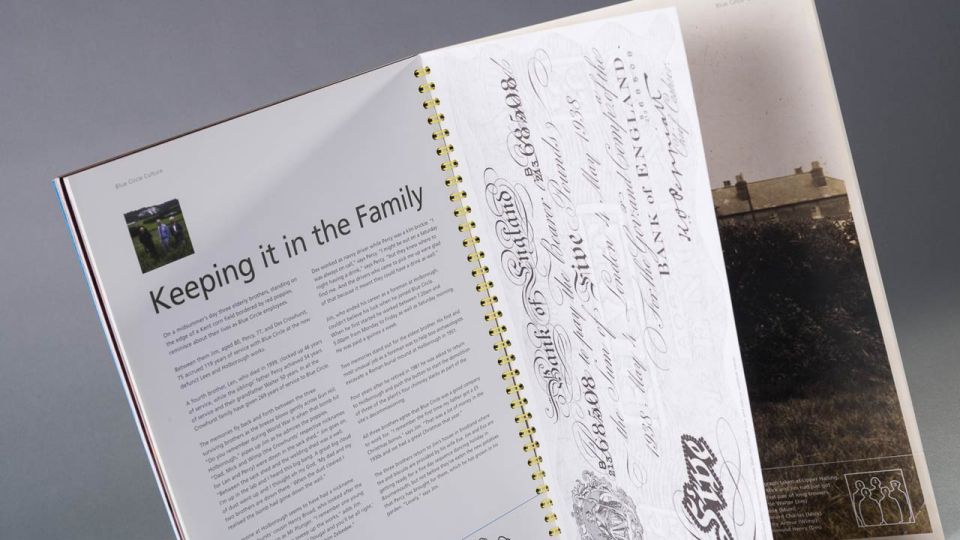 Blue Circle book 'Keeping it in the Family' pages