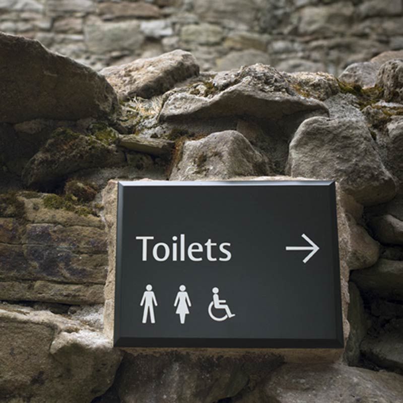 Historic Scotland toilets signage