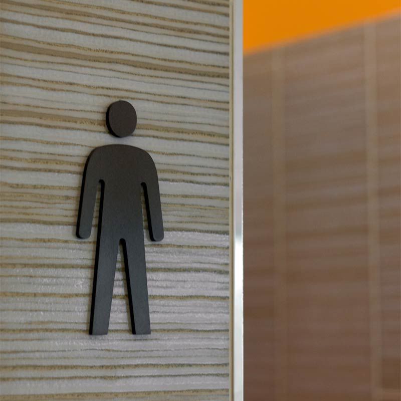 Firstsite toilets signage (men)