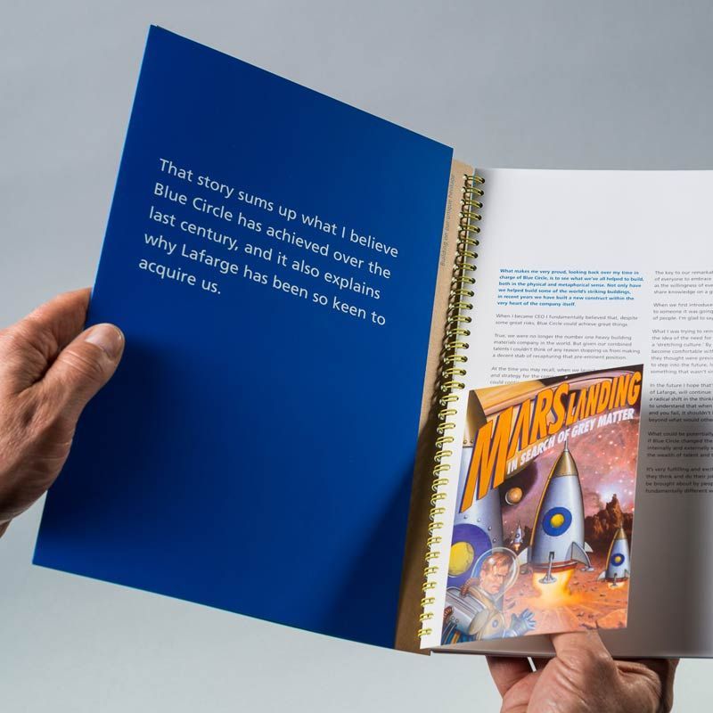 Blue Circle book cover inner page