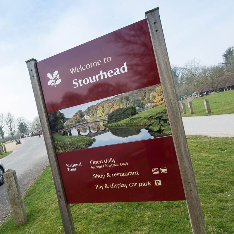 National Trust Welcome to Stourhead signage