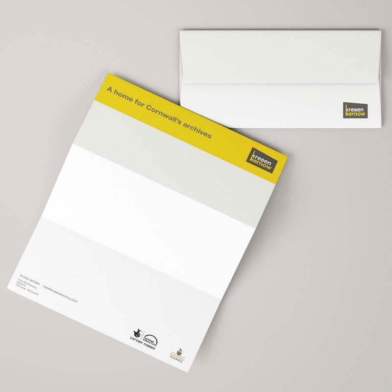 Kresen Kernow branded letterhead