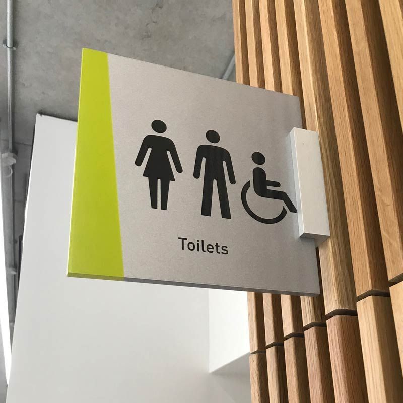 Quadram Institute interior signage for toilets