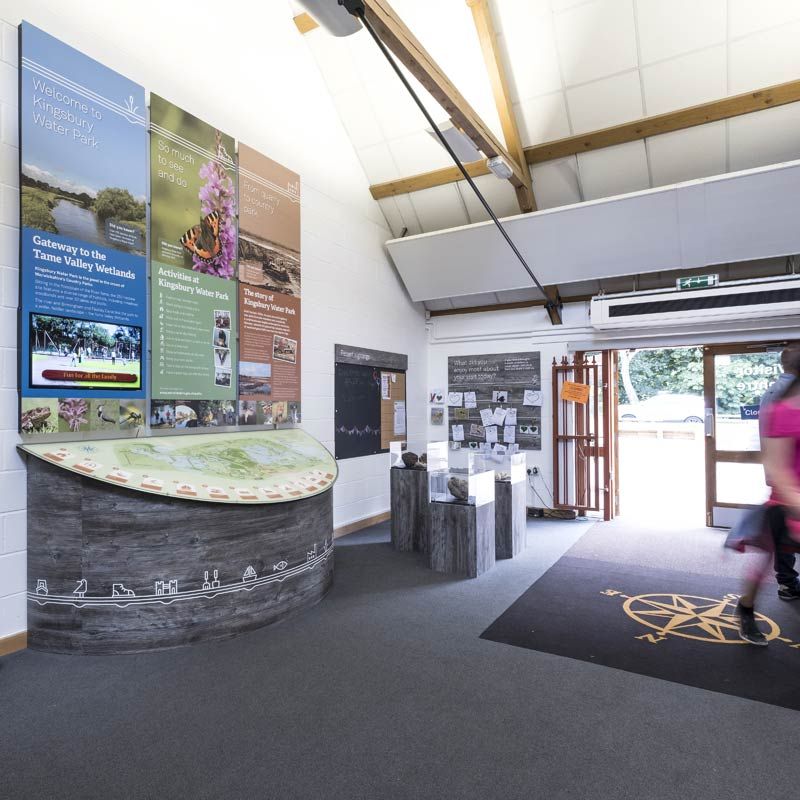 Tame Valley Wetlands welcome board and map