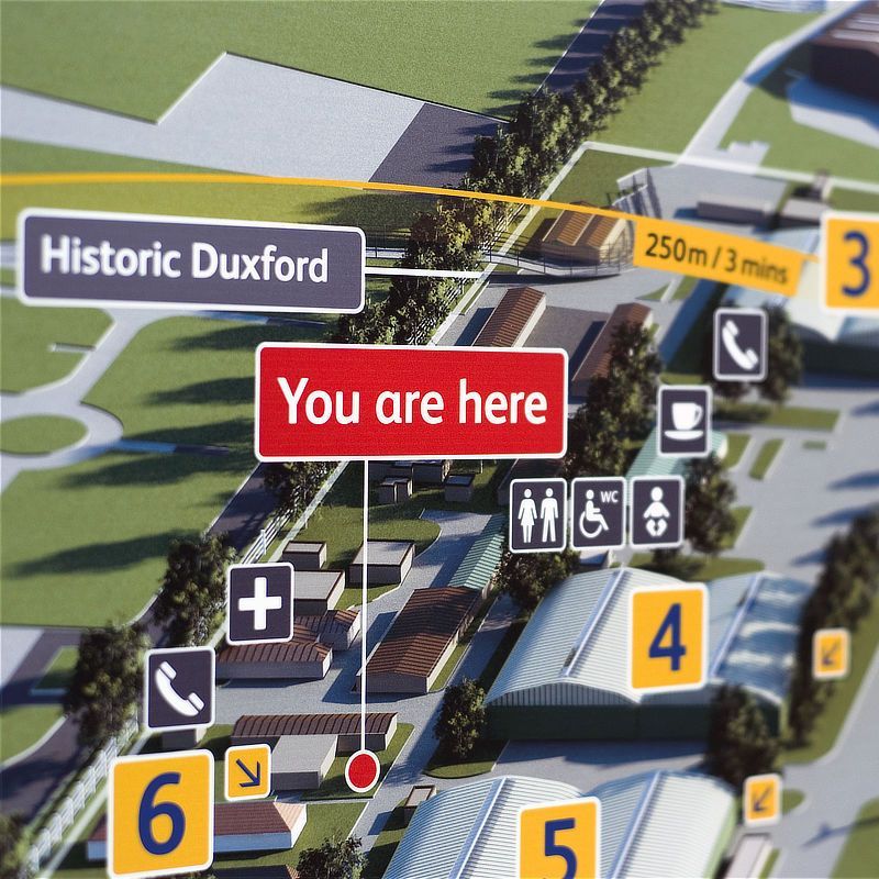 Imperial War Museum, Duxford: map close up clearly indicating current location