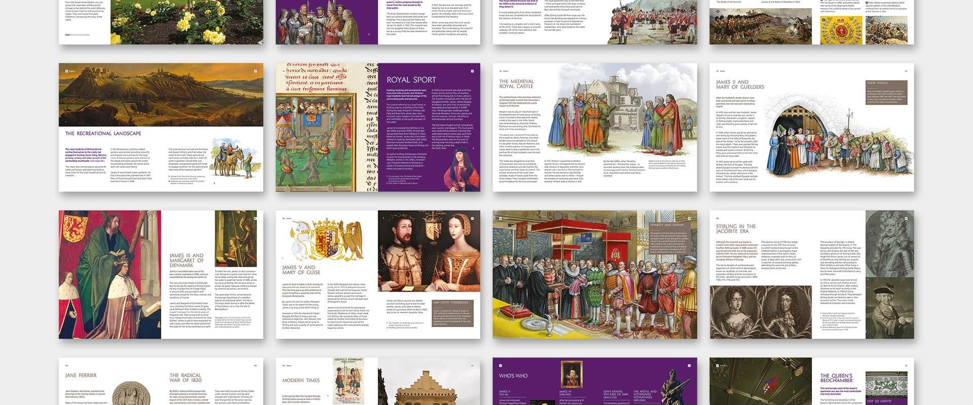 Stirling Castle guidebook - spread of sample pages (English)