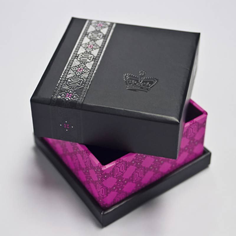 Jewel House packaging - open jewellery box with lid resting on top