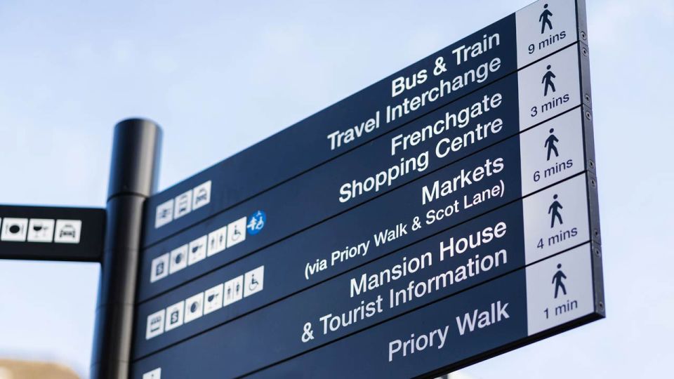 Doncaster city sign post