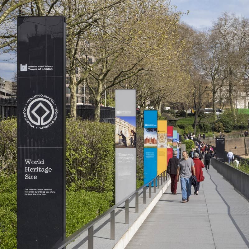 Tower of London World Heritage Site signage