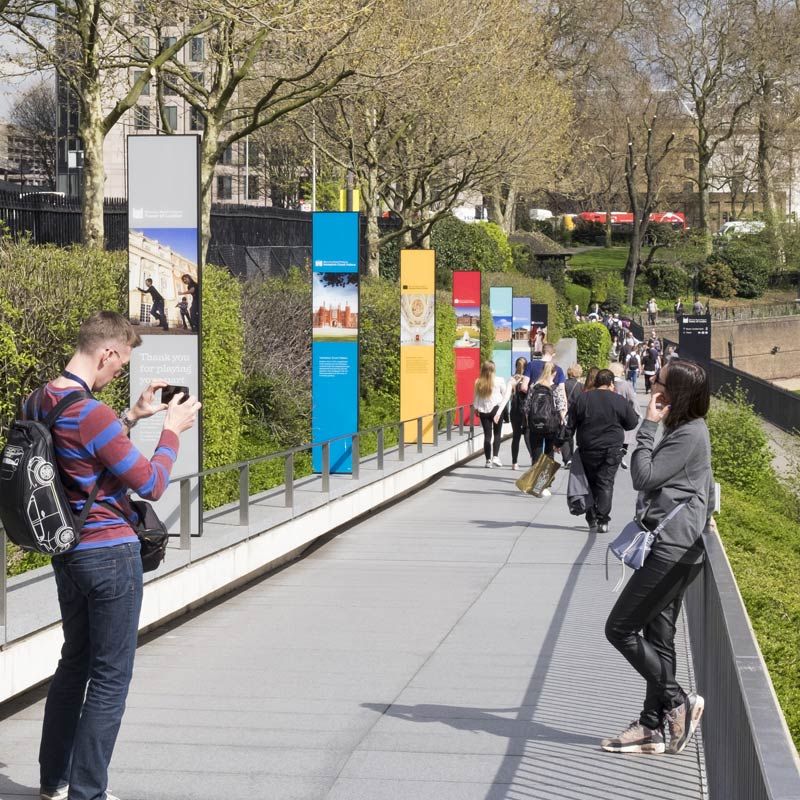 Tower of London walkway signage