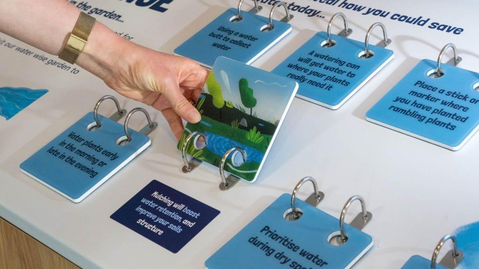 Interactive information cards in SWLT exhibition