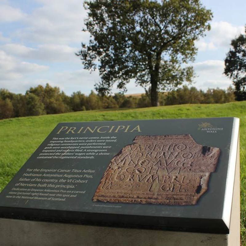 Historic Scotland outdoor information board- Principia