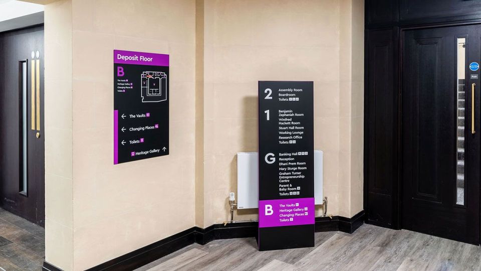 The Exchange freestanding signage and wall signage solutions