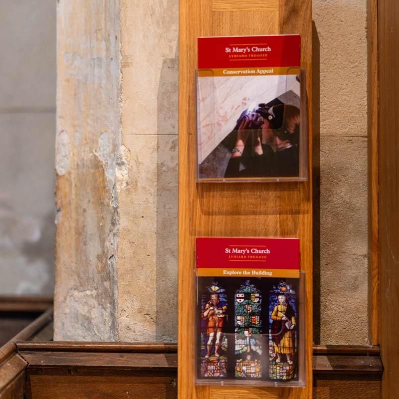 St Mary's Church leaflets in stand