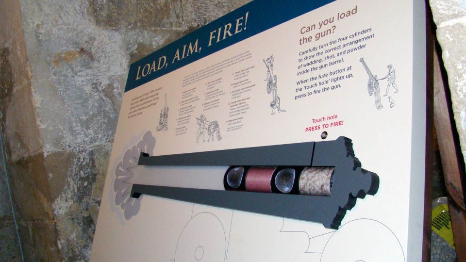 Portland Castle interactive cannon exhibition